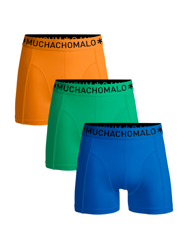 Muchachomalo SOLID1010-589J 3-pack Boxershort SOLID1010-589J Orange/Green/Blue