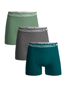 Muchachomalo SOLID1010-613J 3-Pack Boxershort SOLID1010-613J Green/Grey/Green