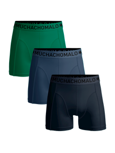 Muchachomalo Solid1010-580J 3-Pack Boxer Shorts SOLID1010-580J Blue/Blue/Green