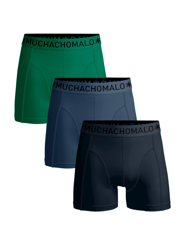 Muchachomalo Solid1010-580J 3-Pack Boxer Shorts SOLID1010-580J Blue/Blue/Green