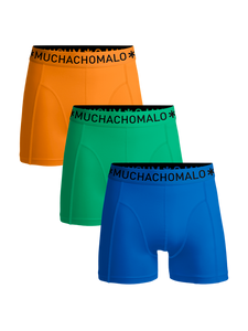 Muchachomalo SOLID1010-589J 3-pack Boxershort SOLID1010-589J Orange/Green/Blue