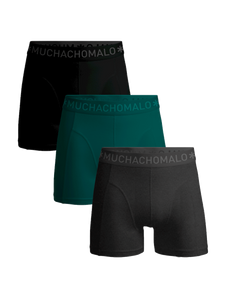 Muchachomalo SOLID1010-598J 3-Pack Boxershort SOLID1010-598J Black/green/Grey Melange