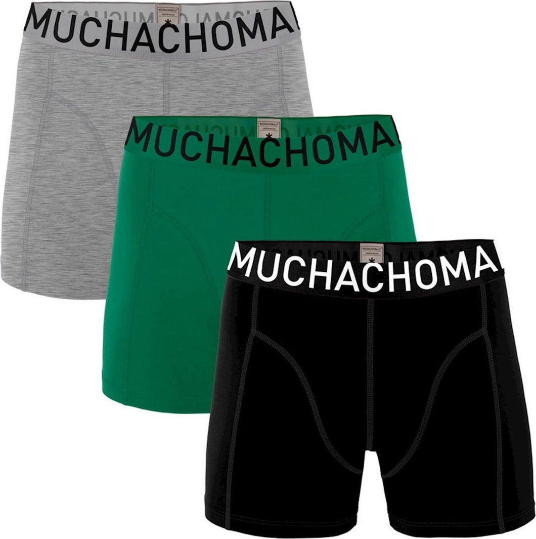 Muchachomalo 3-Pack Solid SOLID1010-330J Black/green/Grey Melange