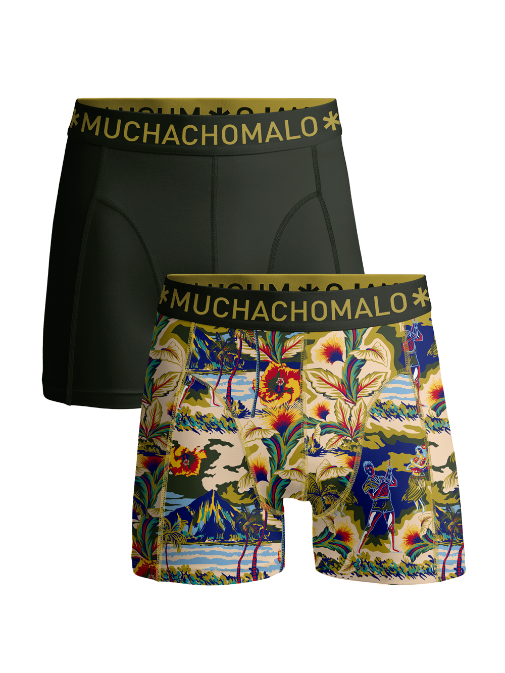 Muchachomalo Baretta 2- pack Shorts BARETTA1010-01J Green Hawai