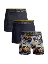Afbeelding in Gallery-weergave laden, Muchachomalo U-Bear 3-Pack Boxer U-BEAR1010-01J Print/Print/Blue
